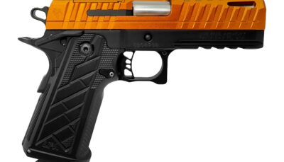 Live Free Armory HG8643-N Apollo 11 V2 Compact 9mm Luger 18+1 4.15" Stainless Barrel, Copper FX Cerakote Steel Optic Ready/Serrated Slide, Black Cerakote Steel Frame w/Beavertail & Picatinny Rail, Bla