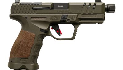 Sarsilmaz SAR9CSOCOMOD10 SAR9 SOCOM Compact 9mm Luger 10+1 4.70" Black Threaded Barrel, OD Green Steel Optic Cut/Serrated Slide, OD Green Polymer Frame w/Picatinny Rail, Interchangeable Backstrap Grip