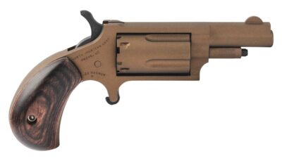 North American Arms 22MBB Bootlegger  22 Mag 5 Shot 1.63" Burnt Bronze Narrel, Cylinder & Steel Frame, Dark Walnut Birds Head Grip, Exposed Hammer