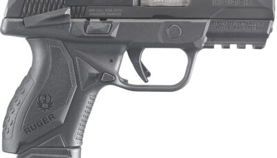 Ruger 8639 American  Compact 9mm Luger 17+1 3.55" Stainless Steel Barrel, Black Nitride Serrated Stainless Steel Slide, Black Polymer Frame w/Picatinny Rail, Textured Wraparound Grip, Right Hand