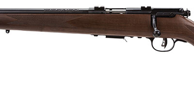 Savage Arms 96717 93R17 GLV Full Size 17 HMR 5+1 21" Matte Black Heavy Varmint Barrel, Matte Black Drilled & Tapped Carbon Steel Receiver, Satin Hardwood Fixed Stock, Left Hand