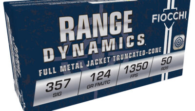 Fiocchi 357SIGAP Range Dynamics  357Sig 124gr Full Metal Jacket 50 Per Box/20 Case