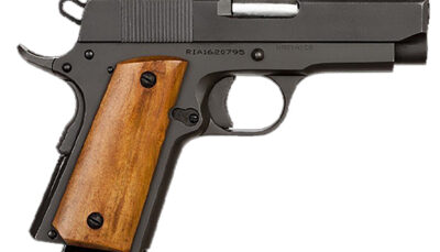 Rock Island 51416MA GI Standard CS *MA Compliant 45 ACP Caliber with 3.50" Barrel, 7+1 Capacity, Overall Black Parkerized Finish Steel, Beavertail Frame, Serrated Slide & Wood Grip