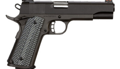 Rock Island 51719 Rock Ultra FS 40 S&W Caliber with 5" Barrel, 8+1 Capacity, Overall Black Parkerized Finish Steel, Beavertail Frame, Serrated Slide & Black/Gray G10 Grip