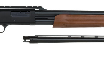 Mossberg 54243 500 Combo 12 Gauge 5+1 3" Blued 28" Vent Rib/24" Slugster  Barrel w/Cantilever Scope Mount, Blued Steel Receiver, Hardwood Dual Comb Stock, Includes Accu-Set Chokes