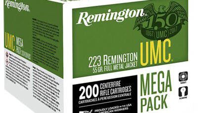 Remington Ammunition 23683 UMC Mega Pack 223Rem 55gr Full Metal Jacket 200 Per Box/4 Case