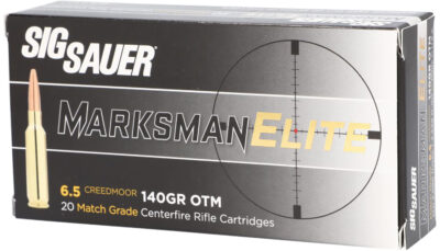 Sig Sauer E65CM120 Marksman Elite  6.5 Creedmoor 140 gr Open Tip Match 20 Per Box/ 10 Case