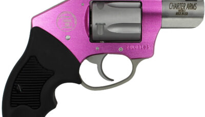 Charter Arms 53831 Undercover Lite Pink Lady Small 38 Special, 5 Shot 2" Stainless Steel Barrel & Cylinder, Pink Aluminum Frame w/Black Finger Grooved Rubber Grip, Concealed Hammer