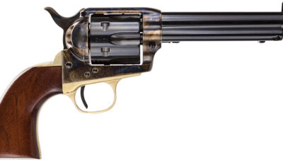 Taylors & Company 550847 Ranch Hand Uberti 45 Colt (Long Colt) 6 Shot 5.50" Blued Round Barrel, Cylinder, Color Case Hardened Steel Frame, Walnut Navy Style Grip, Exposed Hammer