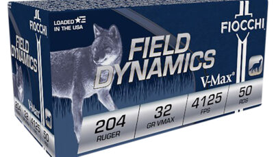 Fiocchi 204HVA Field Dynamics  204Ruger 32gr Hornady V Max 50 Per Box/20 Case