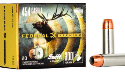 Federal P454SA Premium  454Casull 300gr Swift A Frame 20 Per Box/10 Case