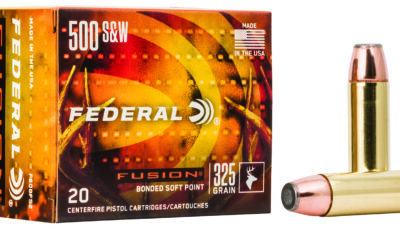 Federal F500FS2 Fusion Handgun 500S&W Mag 325gr Fusion Soft Point 20 Per Box/10 Case
