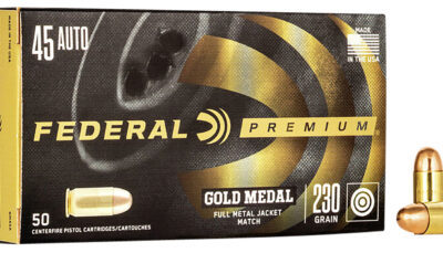 Federal GM45A Premium Gold Medal 45ACP 230gr Full Metal Jacket 50 Per Box/20 Case