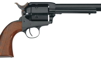 Taylors & Company 550428 1873 Cattleman 44 Rem Mag Caliber with 6" Barrel, 6rd Capacity Cylinder, Overall Blued Finish Steel & Walnut Army Size Grip