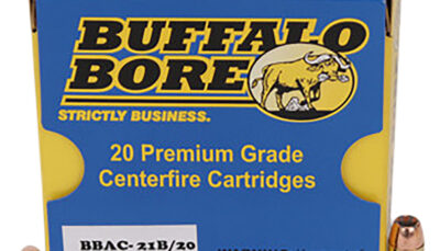 Buffalo Bore Ammunition 21B20 Heavy Strictly Business 10mmAuto 180gr Jacket Hollow Point 20 Per Box/12 Case