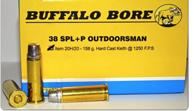 Buffalo Bore Ammunition 20H20 Outdoorsman Strictly Business 38Special +P 158gr Hard Cast 20 Per Box/12 Case