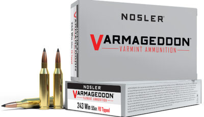 Nosler 65165 Varmageddon  243Win 55gr Flat Base Tipped 20 Per Box/10 Case