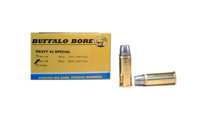 Buffalo Bore Ammunition 14B20 Heavy Strictly Business 44S&W Spl 255gr Hard Cast Semi Wadcutter 20 Per Box/12 Case
