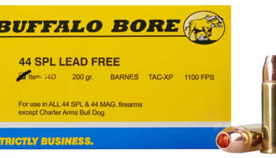 Buffalo Bore Ammunition 14D20 Buffalo-Barnes Strictly Business 44S&W Spl 200gr Barnes TAC-XP Lead Free 20 Per Box/12 Case