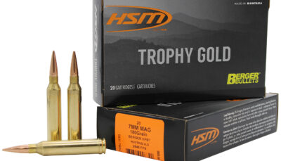HSM 7MAG180VLD Trophy Gold Extended Range 7mm Rem Mag 180 gr Berger Hunting VLD Match 20 Per Box/ 20 Case