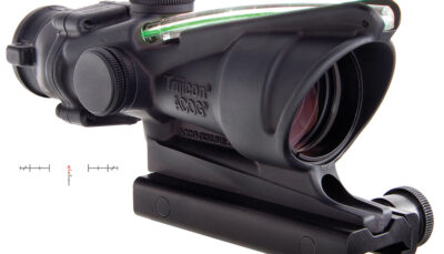 Trijicon 100209 ACOG  Black Hardcoat Anodized 4x32mm Illuminated Green Crosshair .223/5.56 BDC Reticle