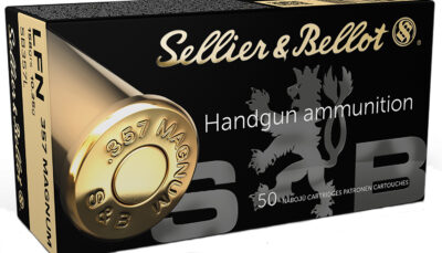 Sellier & Bellot SB357L Handgun  357Mag 158gr Lead Flat Nose 50 Per Box/20 Case