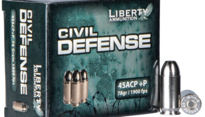 Liberty Ammunition LACD45013 Civil Defense  45ACP+P 78gr Lead Free Fragmenting Hollow Point 20 Per Box/50 Case
