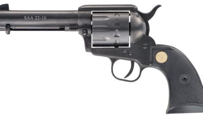 Chiappa Firearms CF340155 SAA 1873  Medium Frame 22 LR 10 Shot, 4.75" Blued Steel Barrel, Blued Steel Frame, Blued Cylinder, Black Plastic Grip, Exposed Hammer