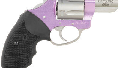 Charter Arms 53840 Undercover Lite Lavender Lady Small 38 Special 5rd 2" Stainless Steel Barrel & Cylinder, Lavender Aluminum Frame, Black Finger Grooved Rubber Grip, Exposed Hammer