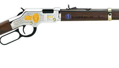 Henry H004EMS Golden Boy EMS Tribute Edition 22 LR, 16 LR/21 Short, 20" Blued 20" Octagon Steel Barrel,  Nickel-Plated Steel Engraved Receiver, American Walnut Stock Engraved, Right Hand