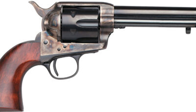 Taylors & Company 550903 1873 Cattleman Uberti Large 357 Mag/38 Special 6 Shot 5.50" Blued Steel Barrel & Cylinder, Color Case Hardened Steel Frame, Walnut Navy Style Grip, Exposed Hammer