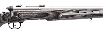 Savage Arms 96972 B.MAG Target Full Size 17 WSM 8+1 22" Matte Stainless Heavy Barrel, Matte Drilled & Tapped Stainless Steel Receiver, Matte Gray Thumbhole Laminate Stock, Right Hand
