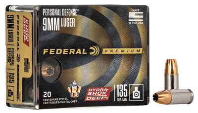 FED HYDRA-SHOK DEEP 9MM 135GR HP 20