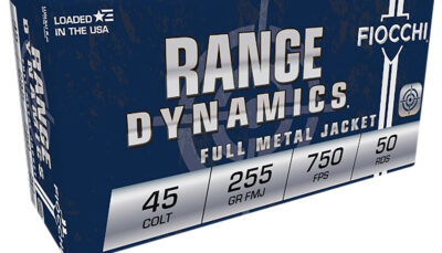 Fiocchi 45LCCMJ Range Dynamics  45Colt 225gr Complete Metal Jacket 50 Per Box/10 Case