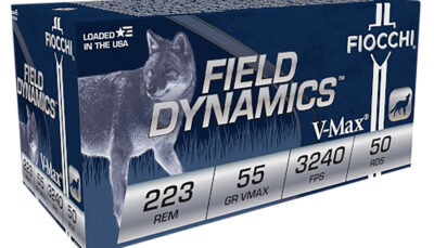 Fiocchi 223HVC50 Field Dynamics 223Rem 55gr Hornady V Max 50 Per Box/20 Case