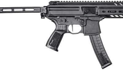 Sig Sauer PMPX4B9 MPX K  9mm Luger Caliber with 4.50" Barrel, 30+1 Capacity, Black Hard Coat Anodized Metal Finish, Folding Pivoting Contour Brace Stock & Black Polymer Grip Right Hand