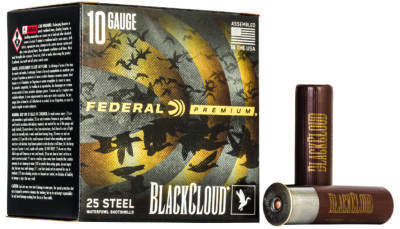 Federal PWBX107BB Black Cloud FS 10Gauge 3.50" 1 5/8oz BBShot 25 Per Box/10 Case