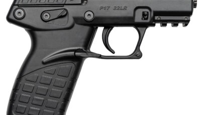 Kel-Tec P17BBLK P17  Compact Frame 22 LR 16+1 3.80" Black Steel Threaded Barrel, Black Serrated Slide, Black Polymer Frame w/Picatinny Rail, Textured Grip, Ambidextrous