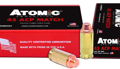 Atomic Ammunition 448 Match Precision Craft 45ACP 185gr Semi Wadcutter 50 Per Box/10 Case