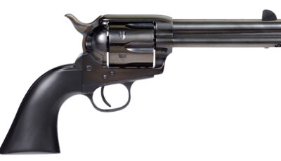 Taylors & Company 555162 Devil Anse  357 Mag Caliber with 4.75" Blued Finish Barrel, 6rd Capacity Blued Finish Cylinder, Color Case Hardened Finish Steel Frame & Matte Black Wood Grip