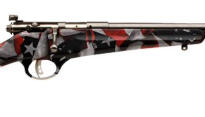 Savage Arms 13801 Rascal  Youth 22 LR 1rd 16.13" Satin Black Sporter Barrel, Satin Black Carbon Steel Receiver, American Flag Fixed Synthetic Stock, Right Hand