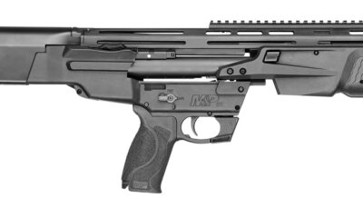 Smith & Wesson 12490 M&P Bullpup 12 Gauge Pump 3" 7+1 (2.75") 19" Black Oxide Smooth Bore/Threaded Barrel, Matte Black Receiver, Black Fixed Bullpup Stock, Black w/Interchangeable Backstrap Grip