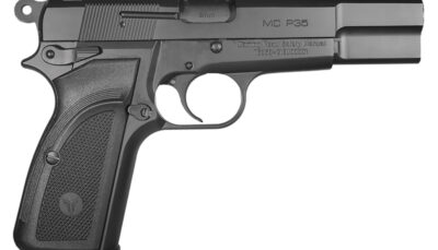 EAA GIRSAN 390450 MC P35  9mm Luger 15+1, 4.87" Black Steel Barrel, Black Serrated Steel Slide, Matte Black Steel Frame Black, Checkered Polymer Grip, Ambidextrous