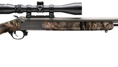 Traditions CR5841104416 NitroFire w/Scope 50 Cal 209 Primer 26" Gray Cerakote Fluted & Tapered Barrel, Drilled & Tapped Receiver, Mossy Oak Break-Up Country Fixed Synthetic Stock, 3-9x40mm Duplex