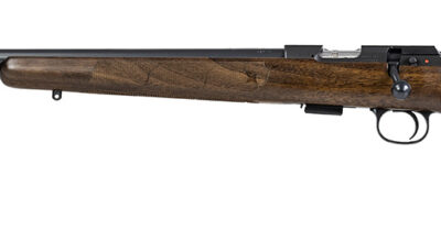 CZ-USA 02391 CZ 457 American Full Size 22 WMR 5+1 24" Black Nitride Black Nitride Steel Receiver Turkish Walnut Fixed American Style Stock Left Hand