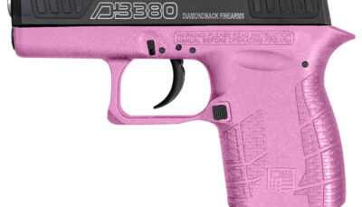 Diamondback DB0100E112 DB380 Gen4 Micro-Compact Frame 380 ACP 6+1, 2.80" Stainless Steel Barrel, Nickel Boron Serrated Stainless Steel Slide, Pink Polymer Frame w/Beavertail & Grip