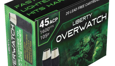 Liberty Ammunition LAOW451051600 OverWatch 45ACP 105gr Open Cavity Design 20 Per Box/50 Case