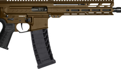 CMMG 94A8041MB Dissent MK4 9mm Luger 33+1 10.50", Midnight Bronze Rec, Picatinny Brace Adapter, 9.60" M-LOK Handguard, Left Side Charging Handle, Zeroed Linear Comp, TriggerTech Trigger