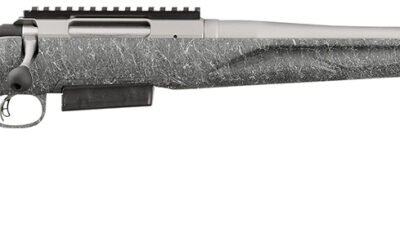 Ruger 46905 American II  Full Size 450 Bushmaster 3+1 20" Gun Metal Gray Cerakote Threaded Barrel & Alloy Steel Receiver w/Picatinny Rail, Gray Splatter Adj LOP Synthetic Stock