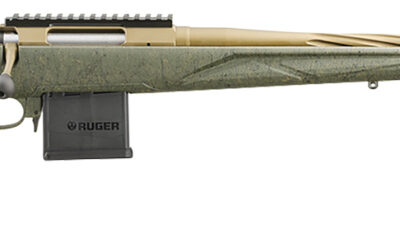 Ruger 46936 American II Predator Full Size 350 Legend 5+1 22" Burnt Bronze Cerakote Spiral Fluted Threaded Barrel & Alloy Steel Receiver w/Picatinny Rail, Green Splatter Adj LOP Synthetic Stock